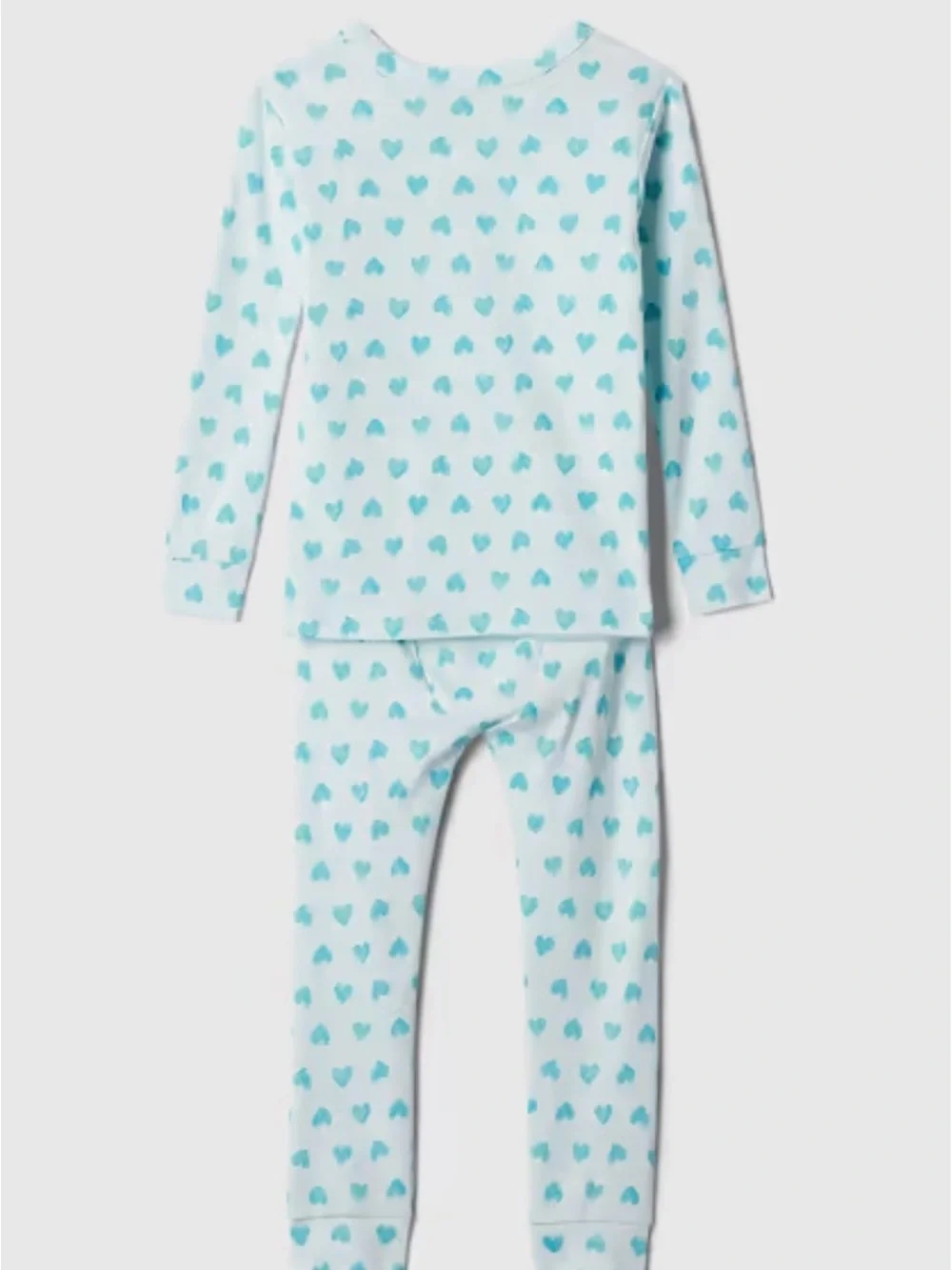 GAP Girls Aqua Blue Heart Pajamas Size 5